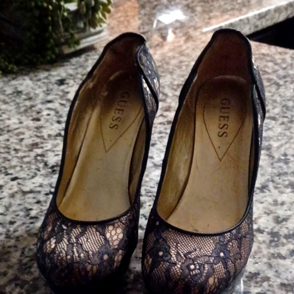 GUESS Black Lace Women's Shoes